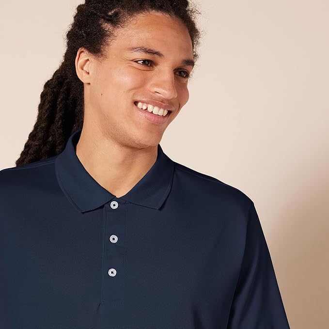 Amazon Essentials Mens Golf Polo Shirt, Moisture-Wicking Quick Dry, Short Sleeve