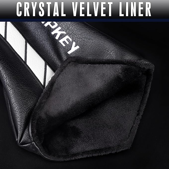 CHAMPKEY Premium Golf Head Covers for Woods and Driver - Advanced Polyurethane Synthetic Leather Golf Club Covers - Choose Between Single Cover and Full Set Covers