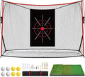 Bltend Golf Net: 10x7ft Golf Practice Nets for Backyard Driving Real Balls, Heavy Duty Golfer Training Net with Mat for Outdoor/Indoor/Garage/Basement Hitting Swing Chipping, Golfer Gift for Men Dad