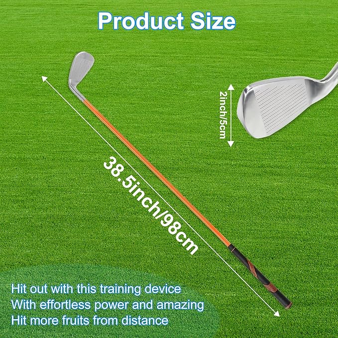 7 Iron Golf Swing Trainer Aid - Golf Training Aid Warm-Up Stick for Grip, Strength, Tempo, Flexibility Training with Real Hitting Golf Accessories for Men