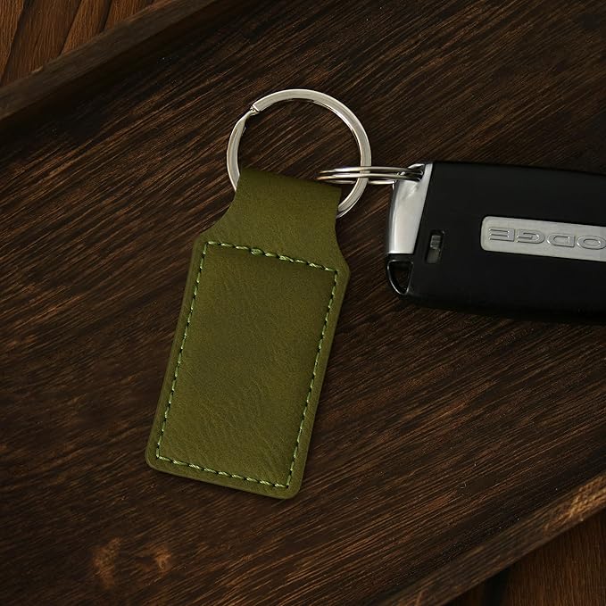 LaserGram Rectangle Keychain, Disc Golf, Personalized Engraving Included