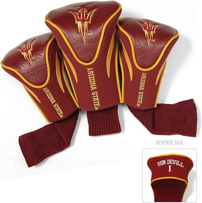 Team Golf NCAA Numbered 1, 3, & X, Fits Oversized Drivers, Utility, Rescue & Fairway Clubs, Velour Lined for Extra Club Protection