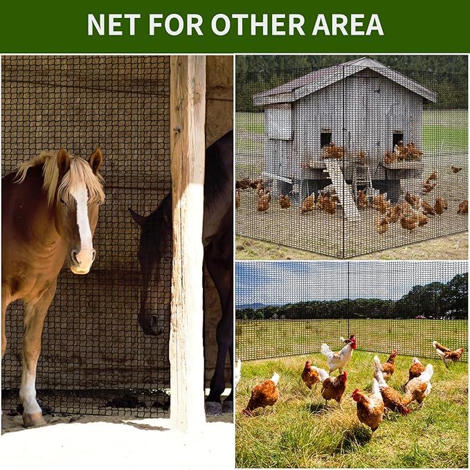NQB Golf Practice Net with Steel Hanging Kit & Nylon Rope, Hitting Net for Multiple Sports