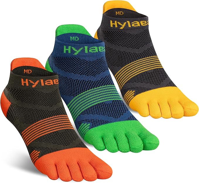 Hylaea No Show Running Athletic Anti-Blister Wicking Coolmax Socks, Seamless Anti-odor