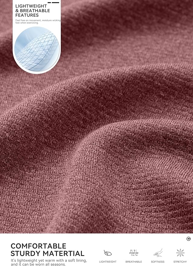 Obla Golf Quarter Zip Pullover for Men Mock Neck Sweatshirt Lightweight Sun Protection Men's Long Sleeve Golf Shirt