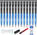 Cross Cord Golf Grips 13 Pack with Golf Grip Kit，Premium Hybrid, Anti-Slip Golf Club Grips, High Feedback & All Weather Performance Golf Grips