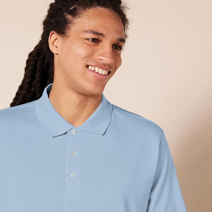 Amazon Essentials Mens Golf Polo Shirt, Moisture-Wicking Quick Dry, Short Sleeve