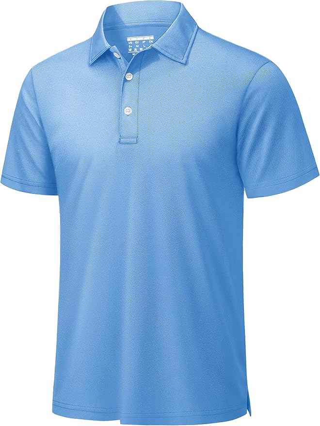 TACVASEN Mens Golf Shirt Dry Fit Mens Polo Shirts Short Sleeve Performance Golf Polos for Men with Collar Work Shirts