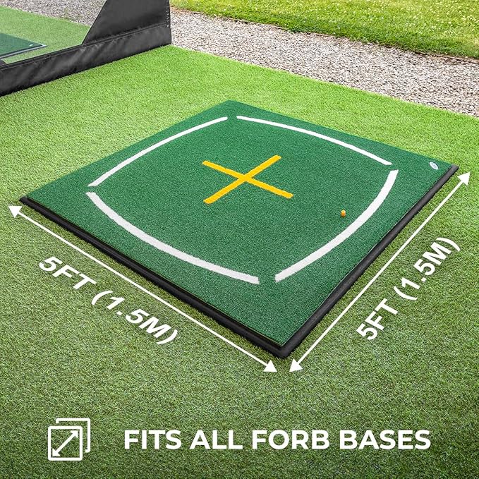 FORB Golf Hitting Mats | Premium Quality Golf Mats to Improve Your Swing | Golf Practice Mat | Driving Range Mat | 8 Styles with Optional Upgrades