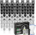 Premium Hybrid Golf Grips (13 Pack) - High Traction Rubber Golf Club Grips with Enhanced Feedback | Includes 13 Grips + 15 Tapes + 1 Rubber Vice | All-in-One Replacement Grip Kit for Golf Clubs