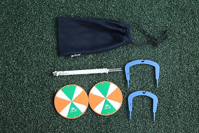 Golf Training Aids OLE ANDIGO 2 PCS Golf Target Holes, 2 PCS Golf Putting Gates and 1 PCS Golf Putting String Line,Golf Putting Alignment Tool,Effective Putt Training and Putting Drills