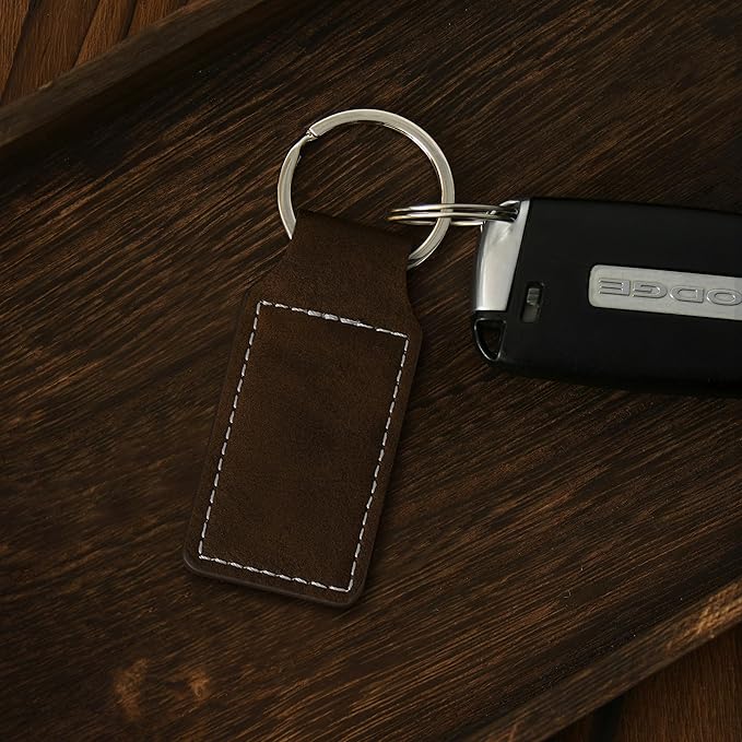 LaserGram Rectangle Keychain, Golfer Golfing, Personalized Engraving Included