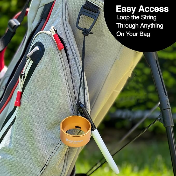 Ball Badge Aim Stripe - 360 Degree Golf Ball Line Marker Kit with Golf Bag Attachment for Perfect Alignment and Precision Putting