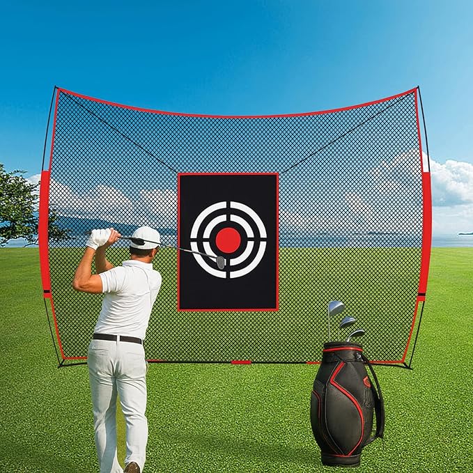Golf Practice Net Backyard: Durable Swing Training Target – Indoor Outdoor Garage Home Use – Portable for Adults & Men Golfer Beginners