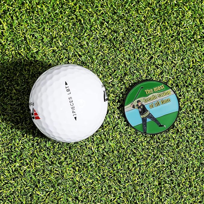 Enamel Golf Ball Marker with Magnetic Hat Clip - Funny Golf Accessories - Great Gift for Golf Lovers