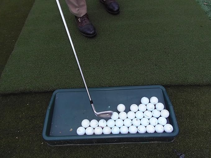 2 Item Bundle: Country Club Elite® Golf Practice Ball Tray | Commercial Shag Tube Quality Golf Equipment for Indoor/Outdoor Backyard/Home & Heavy Duty Training Use - Build Your Own Driving Range