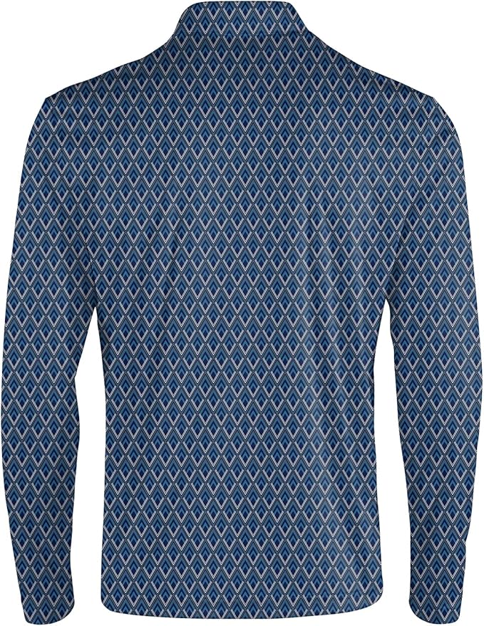 Men's Long Sleeve Golf Shirt Quick Dry 3 Button Work Fishing Outdoor Casual Collar Shirt