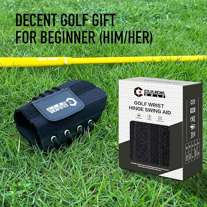GAIARENA Golf Wrist Brace Wrist Hinge Swing Aid, Efficient Golf Swing Training Equipment to Correct Wrist Angle & Develop Muscle Memory for Beginner Golfers