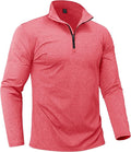 Boladeci Men's Quarter Zip Pullover Premium Fleece Lined Heather Long Sleeve Golf Shirts Midweight 1/4 Half Zip Sweatshirts