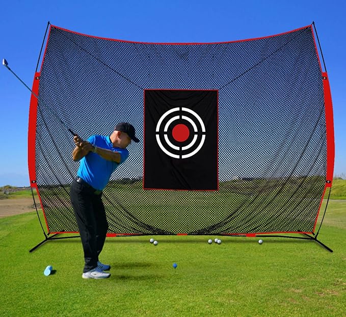 Golf Practice Net Backyard: Durable Swing Training Target – Indoor Outdoor Garage Home Use – Portable for Adults & Men Golfer Beginners