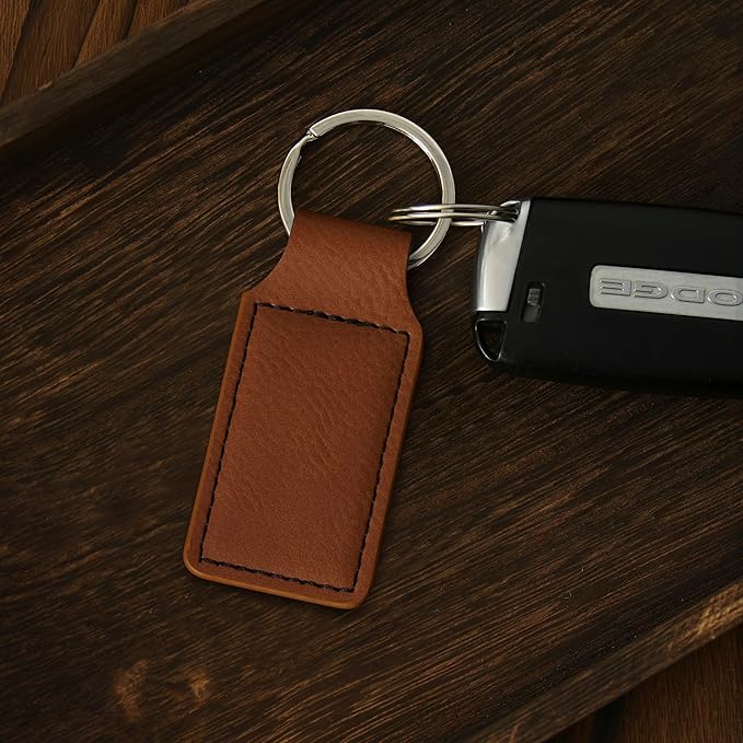 LaserGram Rectangle Keychain, Golfer Golfing, Personalized Engraving Included