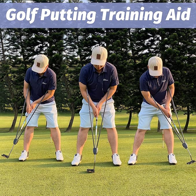 Golf Putting Training Aid, Putting Aid Golf Training Equipment for Perfect Putt, Attaches to Any Putter Shaft