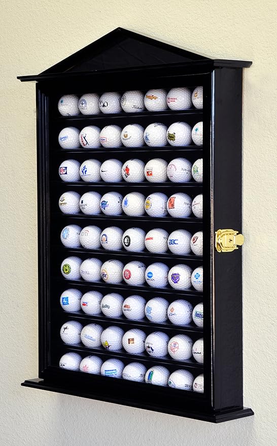 sfDisplay.com,LLC. 63 Golf Ball Designer Display Case Cabinet Wall Rack Holder w/98% UV Protection Lockable