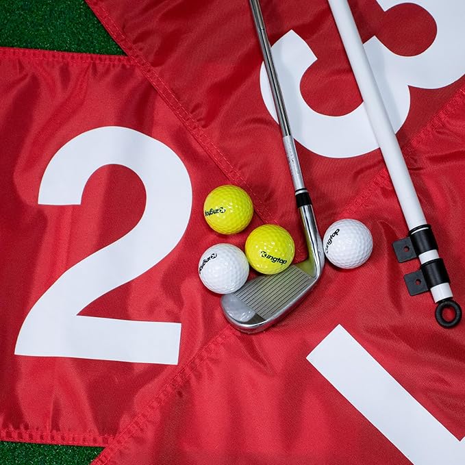 KINGTOP Golf Flag 20x14 Inch - 420D Nylon, Brass Grommets - Standard Putting Green Flags for Backyard Practice, Golf Courses, Country Club