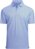 Alex Vando Mens Golf Shirt Moisture Wicking Classic Print Golf Shirts for Men