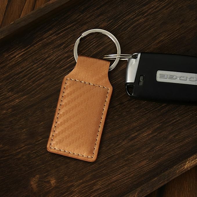 LaserGram Rectangle Keychain, Golfer Golfing, Personalized Engraving Included