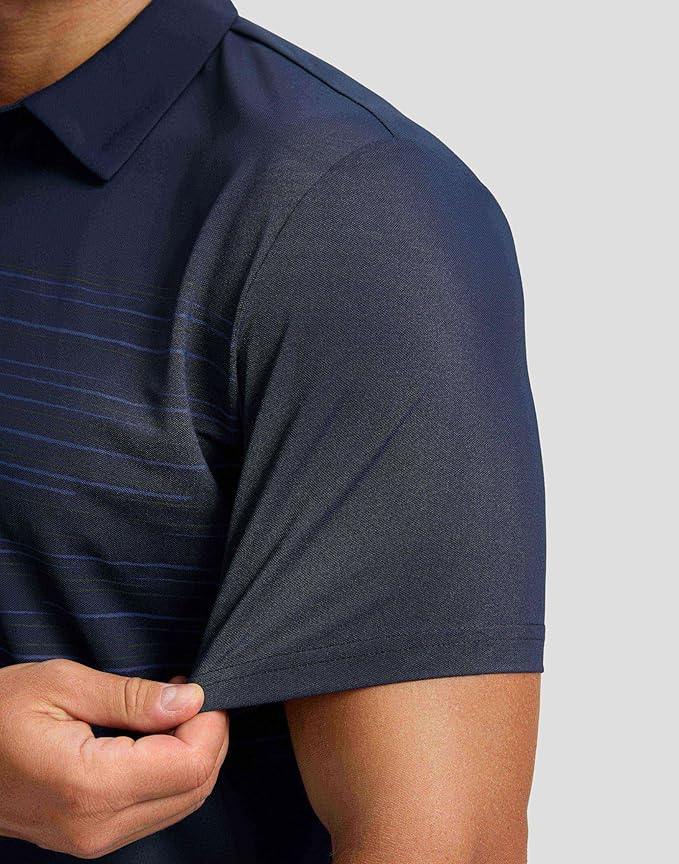 Men's Golf Shirts Dry Fit Moisture Wicking Performance Short Sleeve Collared Polo Shirts for Casual Athletic Business