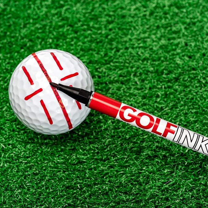 Flightpath GolfInk Marker Pens – Smudge-Free Tour Compliant Markers – Fine Tip, Leakproof Ink for Clean Golf Ball Identification or Liner Stencils – Long-Lasting, Permanent – 2 Pack (Red)