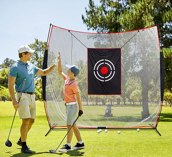 Golf Practice Net Backyard: Durable Swing Training Target – Indoor Outdoor Garage Home Use – Portable for Adults & Men Golfer Beginners