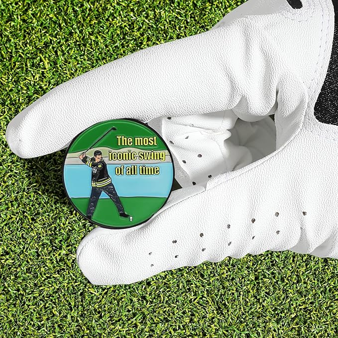 Enamel Golf Ball Marker with Magnetic Hat Clip - Funny Golf Accessories - Great Gift for Golf Lovers