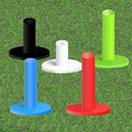 FINGER TEN Golf Rubber Tee Driving Range Value 5 Pack for Indoor Outdoor Practice Mat, Tee Adaptor Size 1.5’’ 2.0’’White Black Tee Holder Set for Hitting Mats