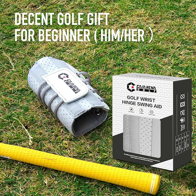 GAIARENA Golf Wrist Brace Wrist Hinge Swing Aid, Efficient Golf Swing Training Equipment to Correct Wrist Angle & Develop Muscle Memory for Beginner Golfers