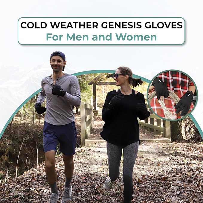Mountain Made Warm Gloves for Men, Women, Touchscreen Sensitive with Good Grip for Running, Cycling, Driving, Golf, Outdoor Sports and Work with Upgraded Zipper