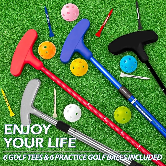 THIODOON Golf Putters for Men and Women Two-Way Kids Putter Mini Golf Putter for Right or Left Handed Golfers Adjustable Length Golf Putter Suitable for Children, Teenagers and Adults