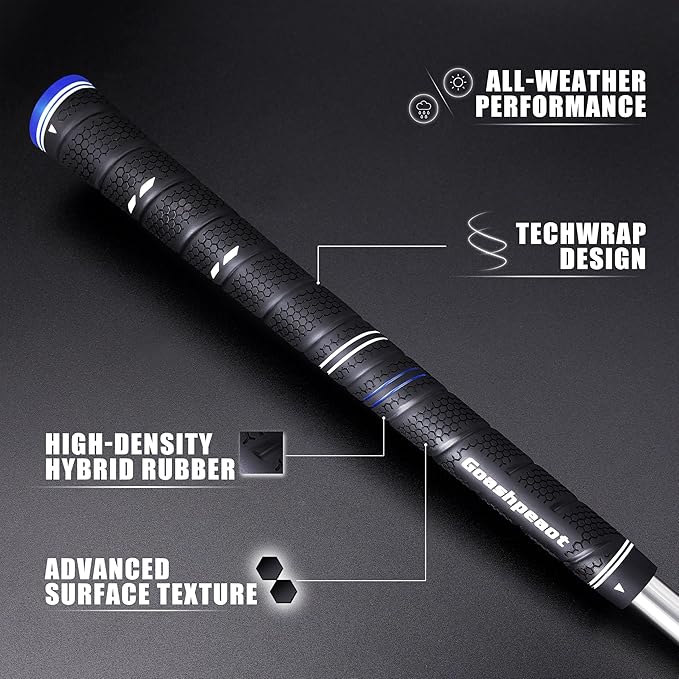 Wrap Golf Grips 13 Pack with Golf Grip Kit ,Golf Club Grips Outstanding Tackiness and Advanced Surface Texture Enhances Control