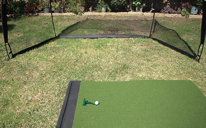 Golf Tee for Mat Adjustable Height with Flexible Arm for Driving Range, Backyard, Garage, Indoor Outdoor. Practice Device. Made in USA
