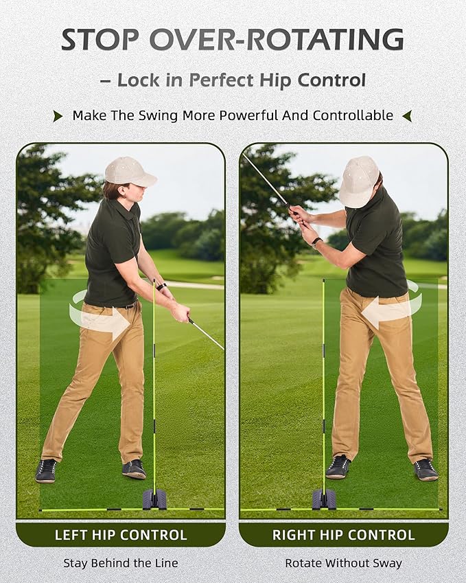 Golf Alignment Sticks, Golf Swing Trainer with Angle Plate/Holder Sets, Posture Corrector Golf Trainging Aid, Swing Plane Trainer for Aiming, Putting, Swing/Professional Golf Practice Tools