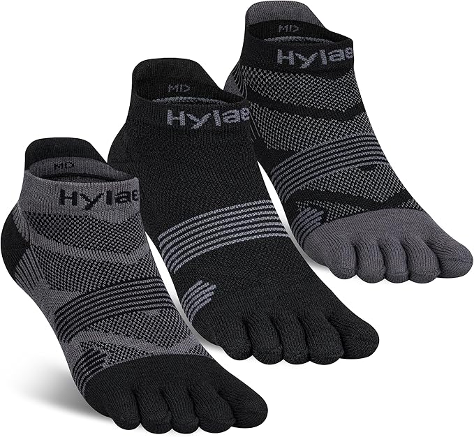 Hylaea No Show Running Athletic Anti-Blister Wicking Coolmax Socks, Seamless Anti-odor