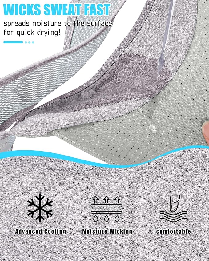 Sports Sun Visor Hats for Women Men Lightweight Breathable Cooling Stretchy Visors Foldable UPF 50+ for Running Tennis Golf