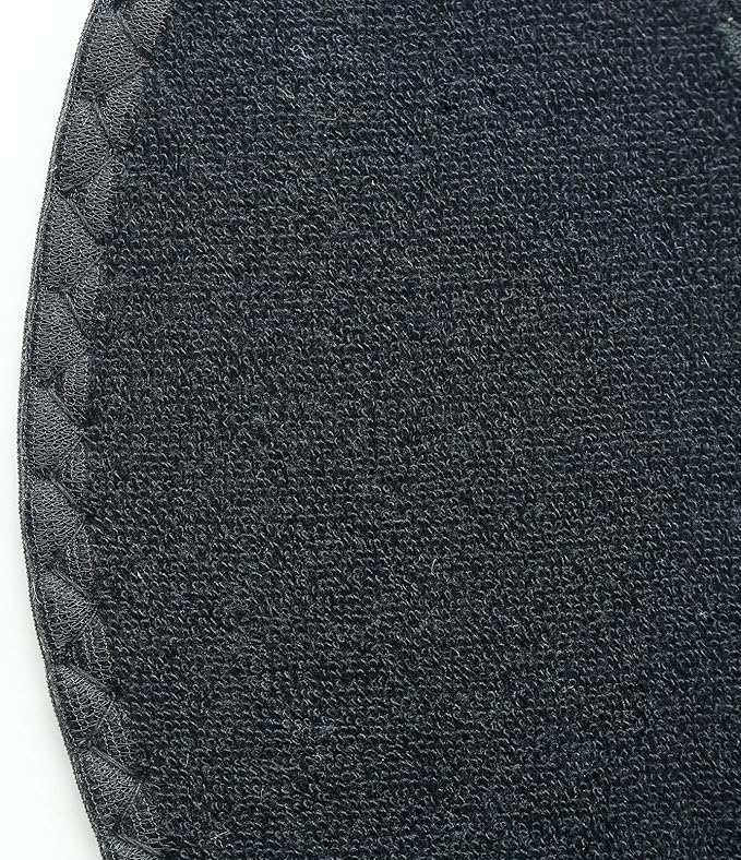 Happystep Cotton Terry Cloth Insoles, Barefoot Shoe Inserts, Sweat Absorption, Odor Control, Moisture-Wicking, Washable and Reusable, Zero Drop Shoe Insoles, 1 Pair Black and 1 Pair White (Women 11)