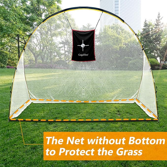Gagalileo Golf Net: 10x7ft Practice Driving with Barrier Tur Mat Target for Backyard Home Adults Beginners