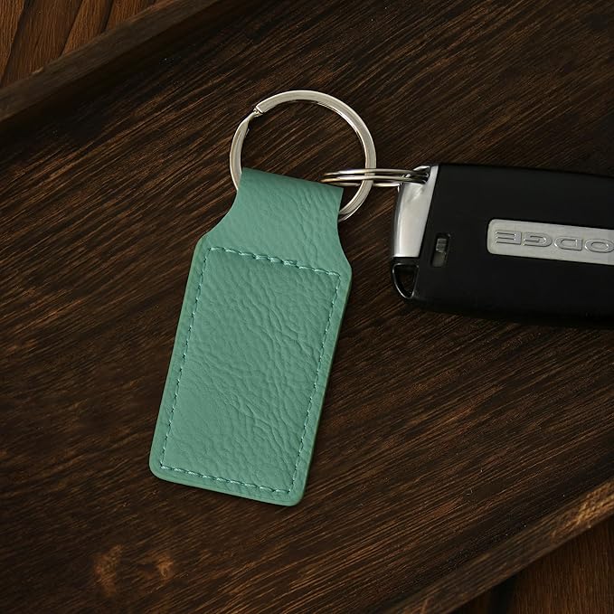 LaserGram Rectangle Keychain, Golfer Golfing, Personalized Engraving Included
