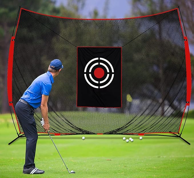 Golf Practice Net Backyard: Durable Swing Training Target – Indoor Outdoor Garage Home Use – Portable for Adults & Men Golfer Beginners