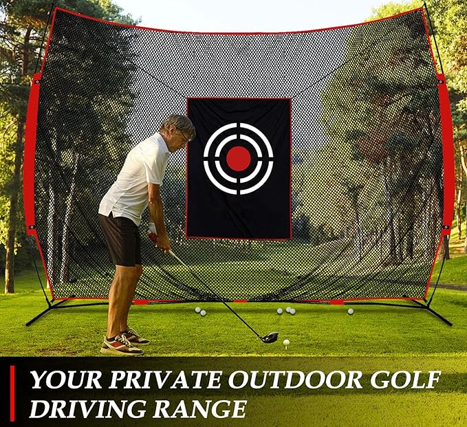Golf Practice Net Backyard: Durable Swing Training Target – Indoor Outdoor Garage Home Use – Portable for Adults & Men Golfer Beginners