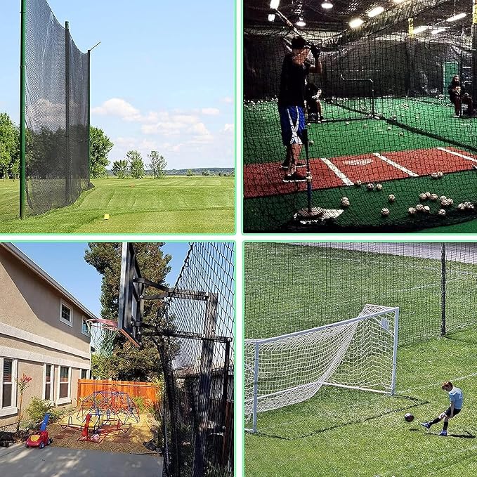Golf Practice Net - Heavy Duty Nylon Netting, 10x10ft/10x15ft/10x20ft