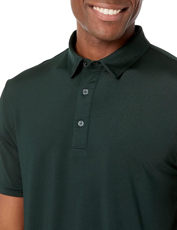Amazon Essentials mens Slim-Fit Quick Dry Tech Stretch Lightweight Golf Polo Shirt